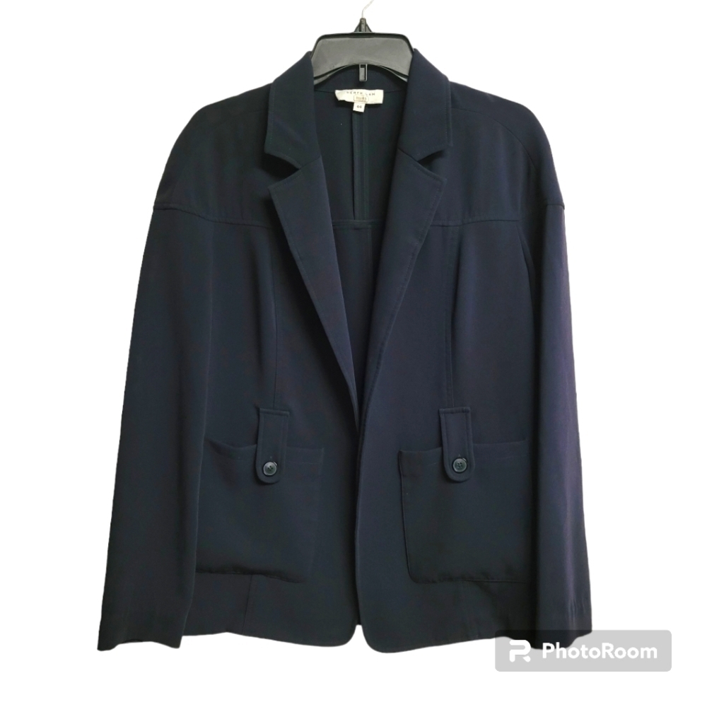 Derek Lam Navy Blue Professional Open‎ Front Career Blazer Size 44